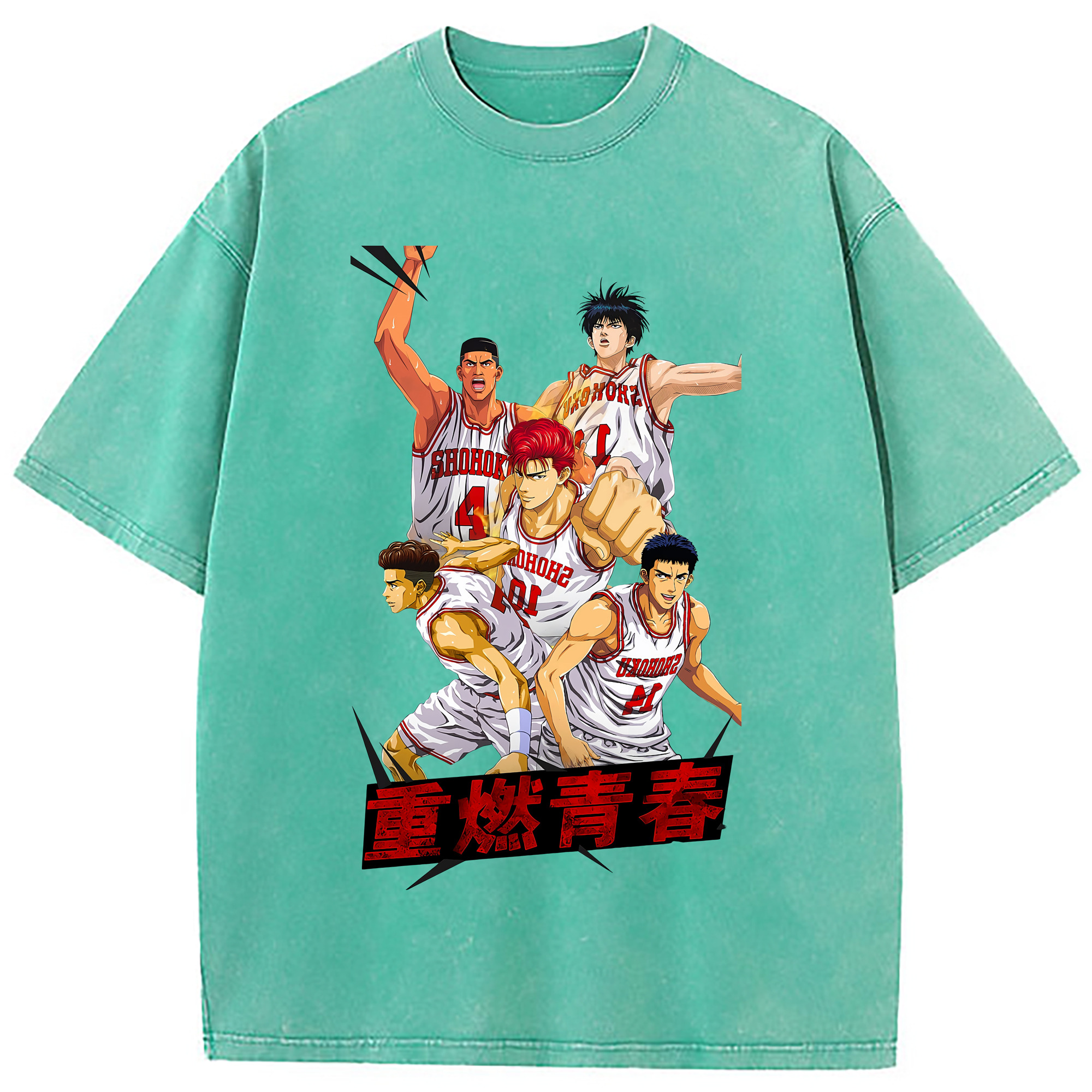 （画像用） SLAM DUNK／スラムダンク 綿100% ヴィンテージ風 半袖Tシャツ（フロントプリント）
